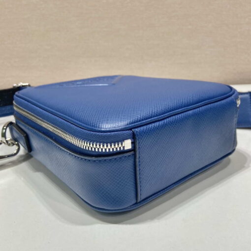 Replica Prada 2VH154 Saffiano leather shoulder bag Blue 5