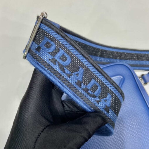 Replica Prada 2VH154 Saffiano leather shoulder bag Blue 7