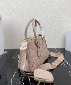 Replica Prada Small Prada Galleria Saffiano Leather bag 1BA863 Apricot 2