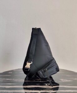 Replica Prada Re-Nylon and leather Backpack 2VZ092 Black 2