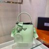 Replica Prada Pocket Nylon and Brushed Leather Bag 1BD295 Green 9
