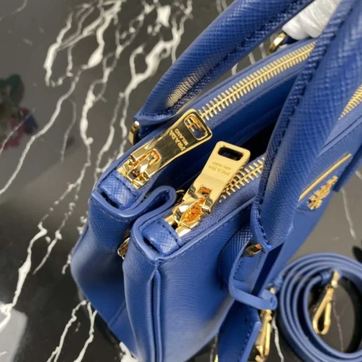 Replica Prada 1BA906 Prada Galleria Saffiano leather mini-bag Blue 4