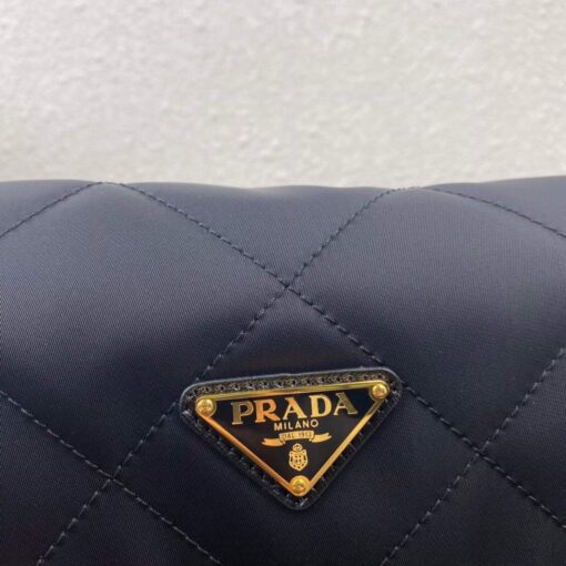Replica Prada Nylon Vintage Chain Stray Bag 1BD630 Black 4