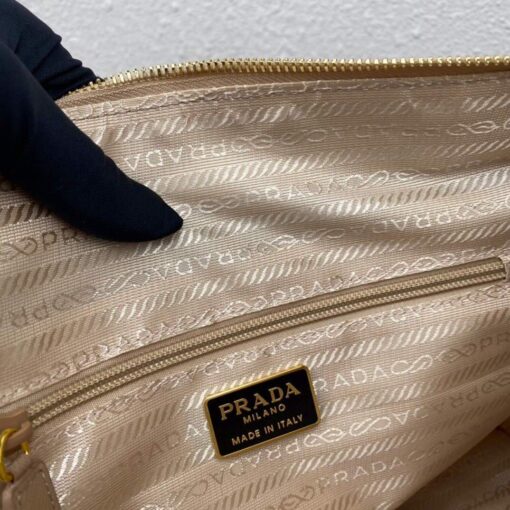 Replica Prada Nylon Vintage Chain Stray Bag 1BD630 Apricot 8