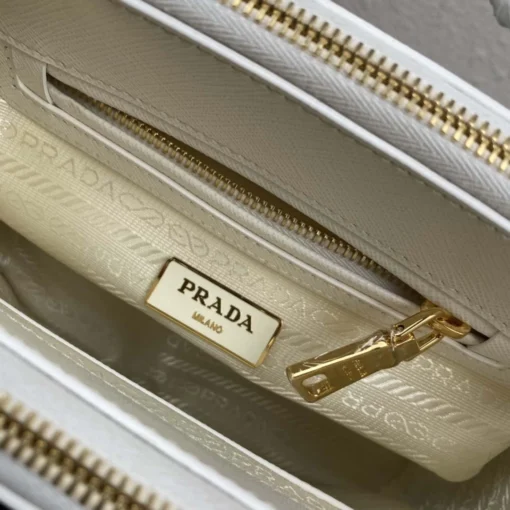 Replica Prada 1BA906 Prada Galleria Saffiano leather mini-bag White 8