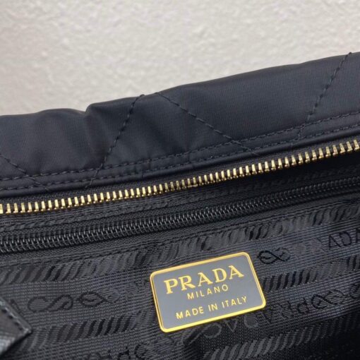 Replica Prada Nylon Vintage Chain Stray Bag 1BD621 Black 8