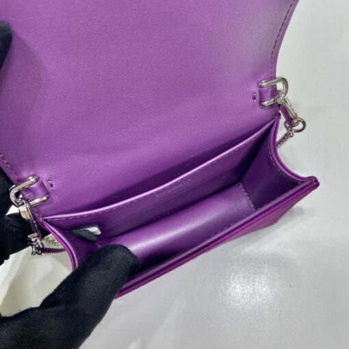 Replica Prada sequins-studded card holder with shoulder strap 1MR024 Purple 7