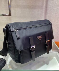 Replica Prada Medium Nylon Shoulder Bag 1BD671 Black 2
