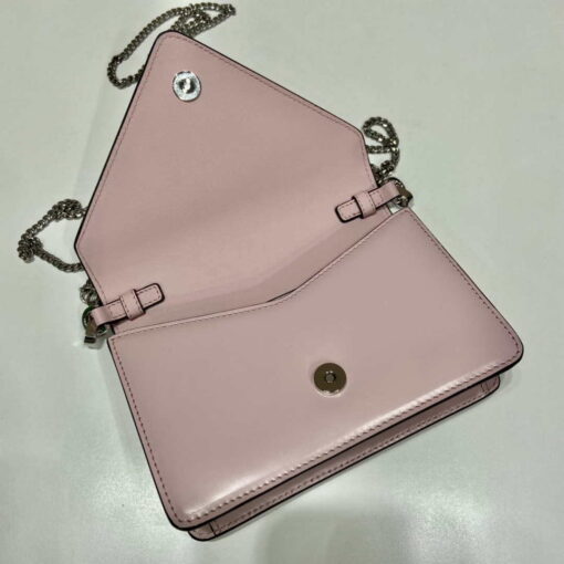 Replica Prada 1BH189 Brushed leather shoulder bag Light Pink 6