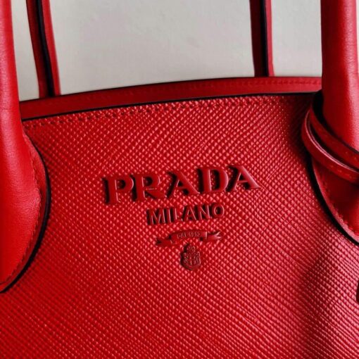 Replica Prada 1BA269 Saffiano Leather Prada Monochrome Bag Red 4