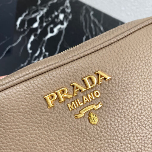Replica Prada 1BH082 Leather bag with shoulder strap Apricot Gold 3