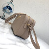 Replica Prada 1BH082 Leather bag with shoulder strap Gray Gold 9
