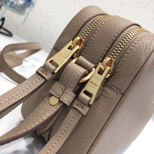 Replica Prada 1BH082 Leather bag with shoulder strap Light Pink Gold 6