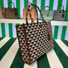 Replica Prada 1BA356 Large Prada Symbole Jacquard Fabric Handbag Apricot Black 8