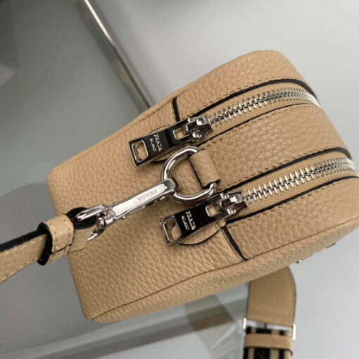 Replica Prada Leather bag with shoulder strap 1BH082 Apricot 5