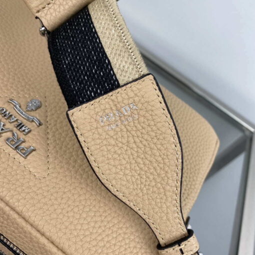 Replica Prada Leather bag with shoulder strap 1BH082 Apricot 6