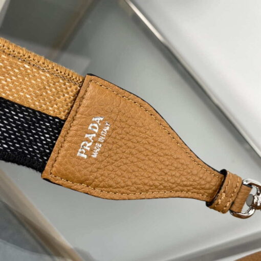 Replica Prada Leather bag with shoulder strap 1BH082 Tan 6