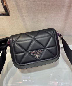 Replica Prada 1BD283 Women's Spectrum Leather Shoulder Bag Black 2