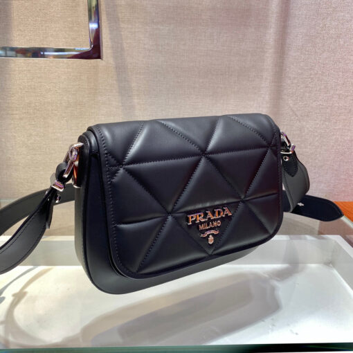 Replica Prada 1BD283 Women's Spectrum Leather Shoulder Bag Black 3