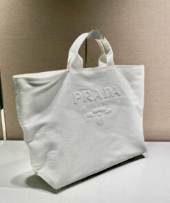 Replica Prada 1BG395 Drill tote Shoulder bag White 2