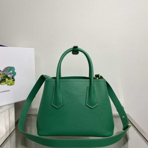 Replica Prada 1BG443 Prada Double Saffiano leather mini bag Green