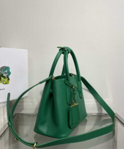 Replica Prada 1BG443 Prada Double Saffiano leather mini bag Green 2