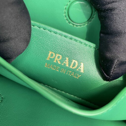 Replica Prada 1BG443 Prada Double Saffiano leather mini bag Green 8