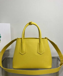 Replica Prada 1BG443 Prada Double Saffiano leather mini bag Yellow
