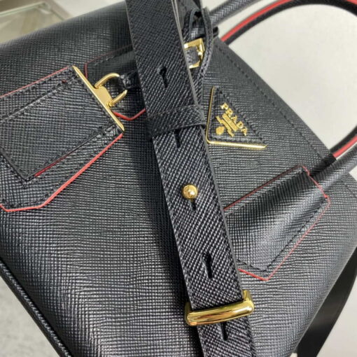 Replica Prada 1BG443 Prada Double Saffiano leather mini bag Black 5