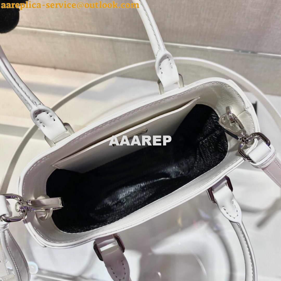 Replica Prada 1BA331 Small Brushed Leather Tote White 7 Replica Prada 1BA331 Small Brushed Leather Tote White 7