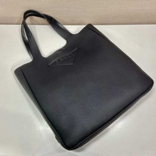 Replica Prada 2VG092 Leather Tote Shoulder Bags Black 3