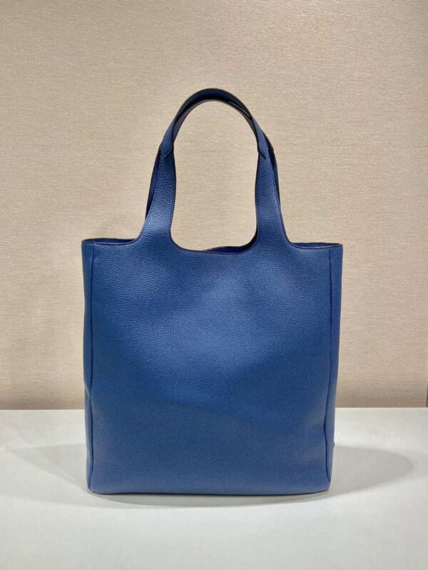 Replica Prada 2VG092 Leather Tote Shoulder Bags Blue 3
