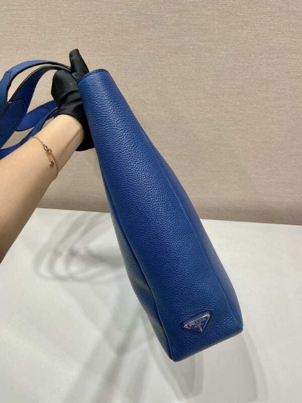 Replica Prada 2VG092 Leather Tote Shoulder Bags Blue 5