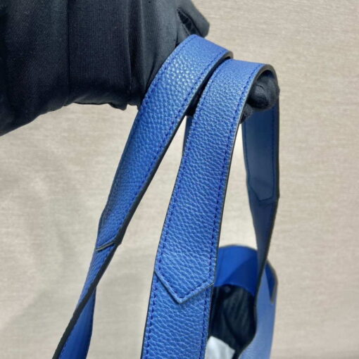 Replica Prada 2VG092 Leather Tote Shoulder Bags Blue 6