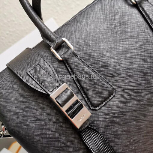Replica Prada 2VG044 Saffiano Leather Tote Bag in Black 7