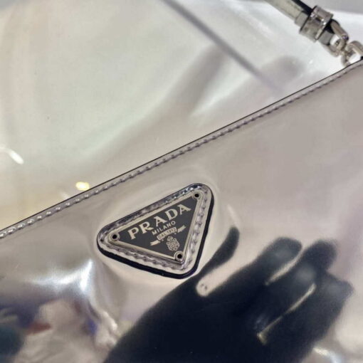 Replica Prada 1BC155 Saffiano leather mini bag Blingbing Silver 6