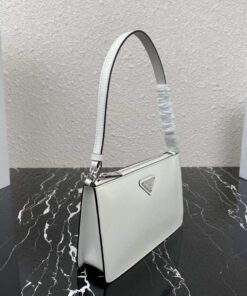 Replica Prada 1BC155 Saffiano leather mini bag White 2