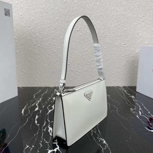 Replica Prada 1BC155 Saffiano leather mini bag White 2