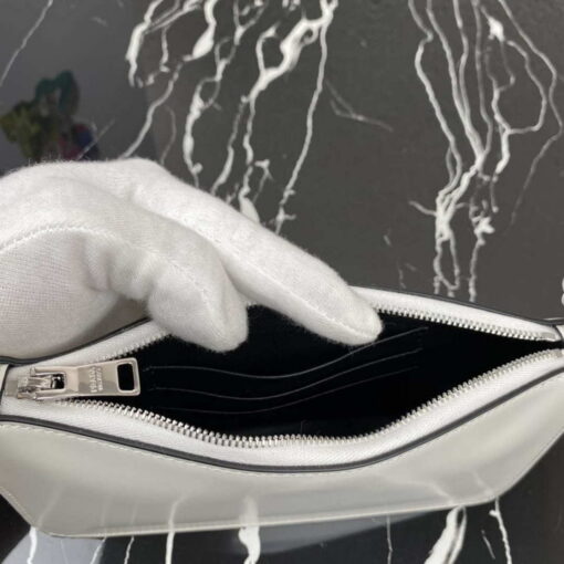 Replica Prada 1BC155 Saffiano leather mini bag White 6
