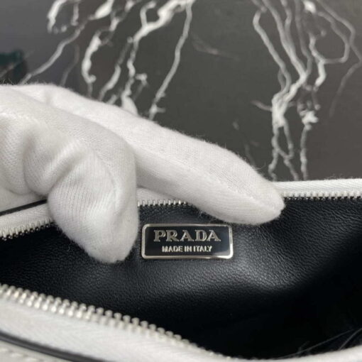 Replica Prada 1BC155 Saffiano leather mini bag White 7