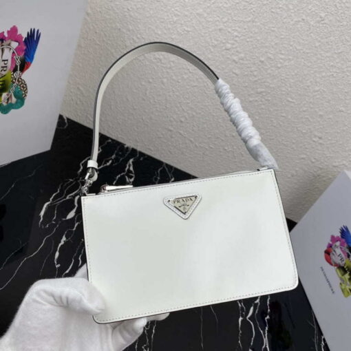Replica Prada 1BC155 Saffiano leather mini bag White 8
