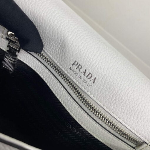 Replica Prada 1BD314 Leather shoulder bag White 7