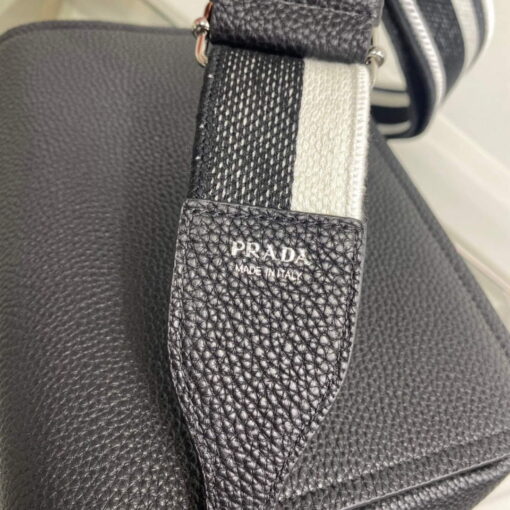 Replica Prada 1BD314 Leather shoulder bag Black 6