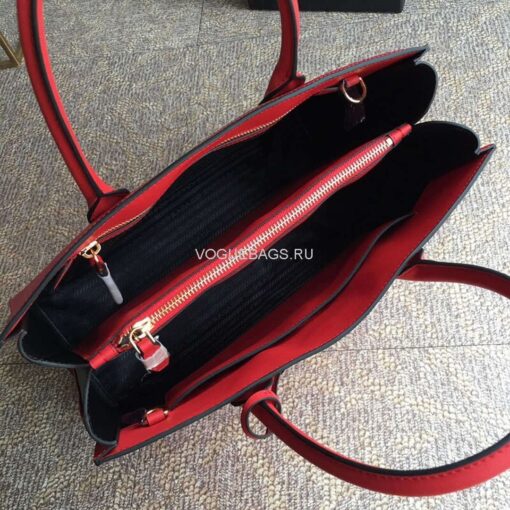 Replica Prada 1BA153 Large Saffiano Leather Handbag in Red 6