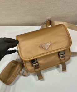 Replica Prada 2VD034 Nylon messenger bag shoulder bag Tan 2