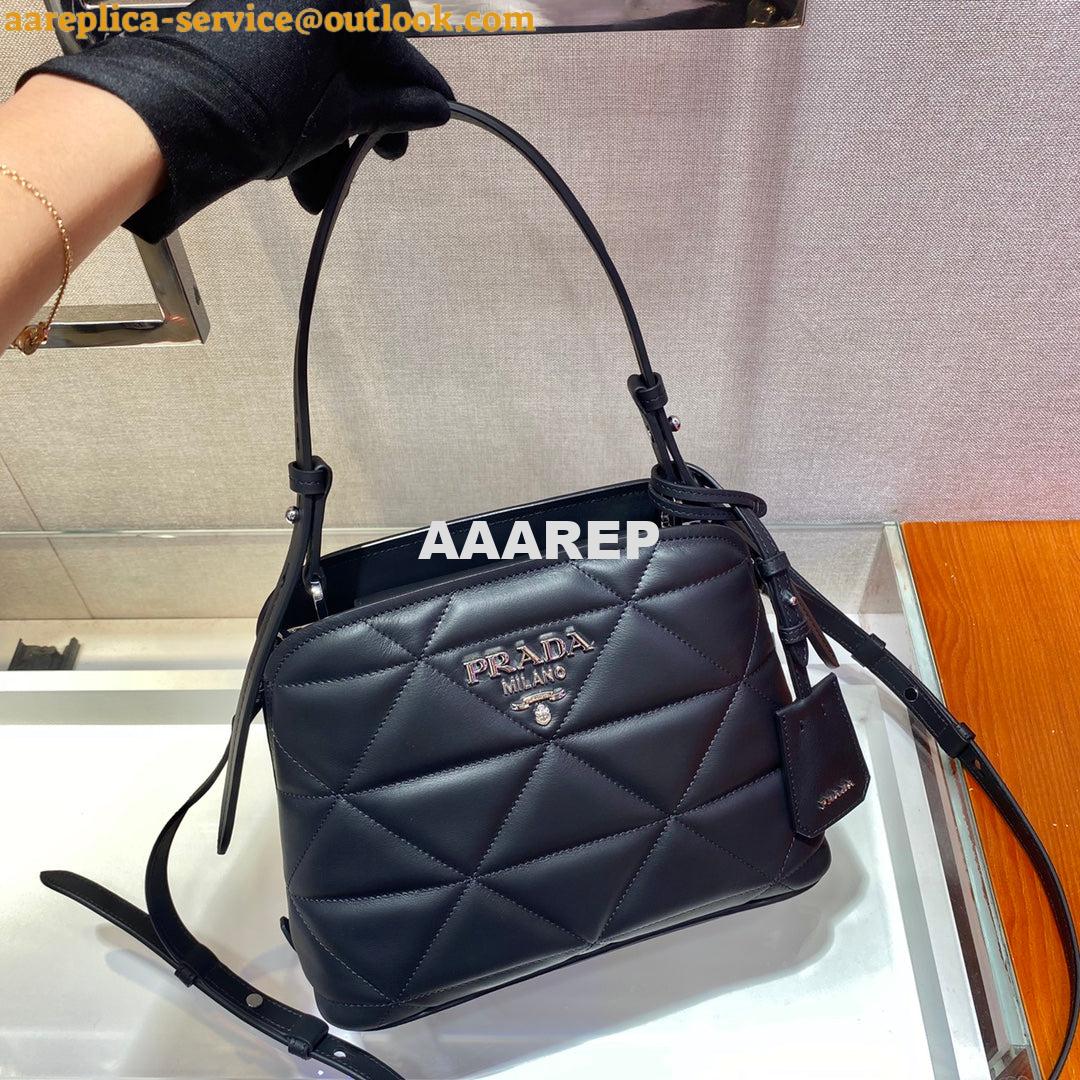 Replica Prada 1BA311 Spectrum Small Leather Top Handle Bag Black 2 Replica Prada 1BA311 Spectrum Small Leather Top Handle Bag Black 2