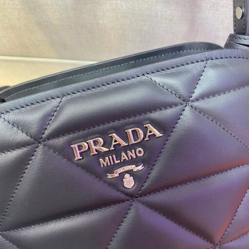 Replica Prada 1BA311 Spectrum Small Leather Top Handle Bag Black 4