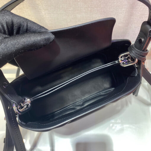 Replica Prada 1BA311 Spectrum Small Leather Top Handle Bag Black 6