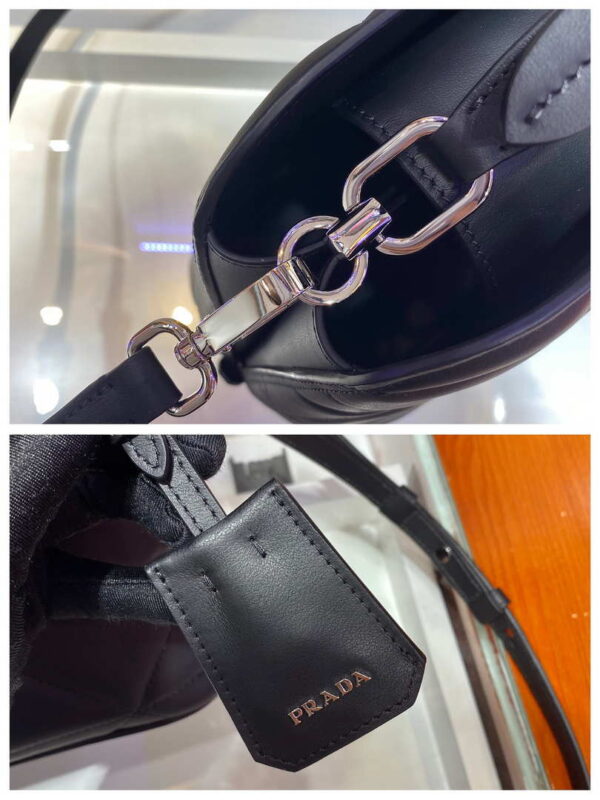 Replica Prada 1BA311 Spectrum Small Leather Top Handle Bag Black 7
