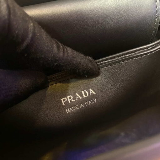 Replica Prada 1BA311 Spectrum Small Leather Top Handle Bag Black 8